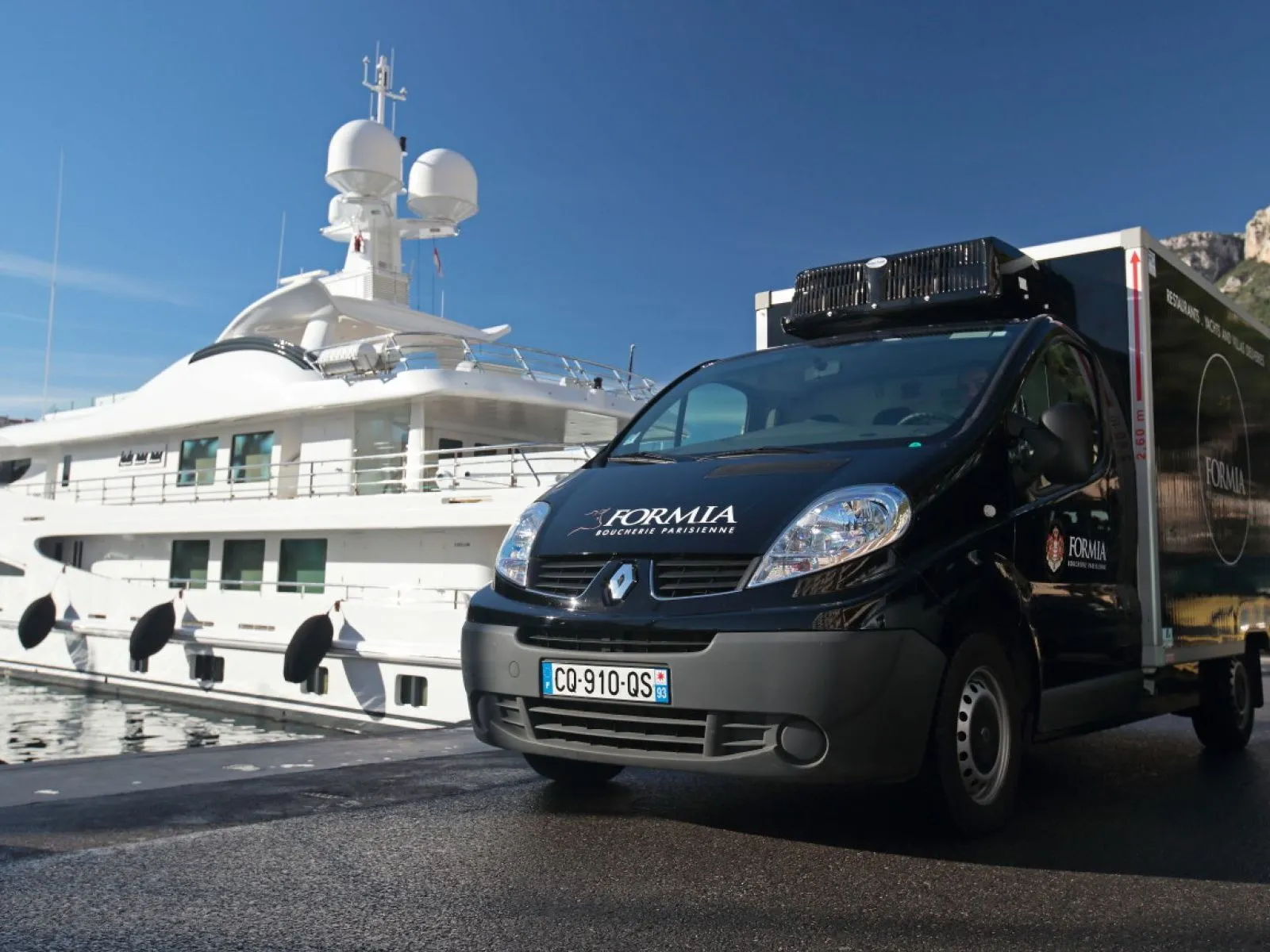 livraison à bord des yachts de Monaco