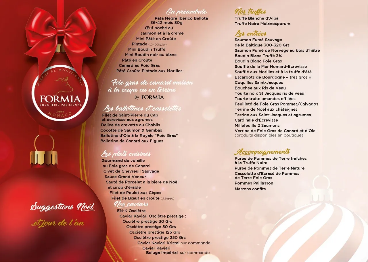 Suggestions et horaires pour les fêtes