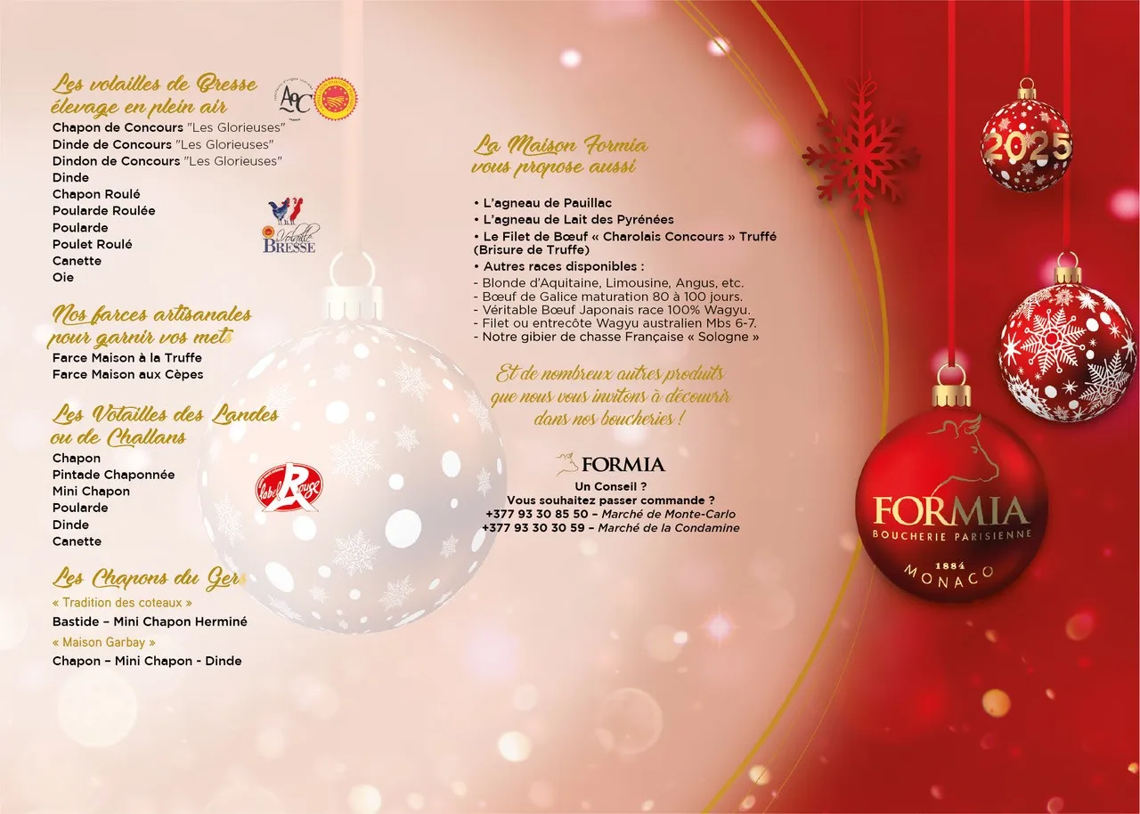 Suggestions et horaires pour les fêtes